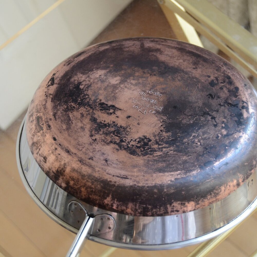 REVERE WARE 9" Stainless Steel Copper Bottom Skillet Fry Pan - Picture 5 of 8